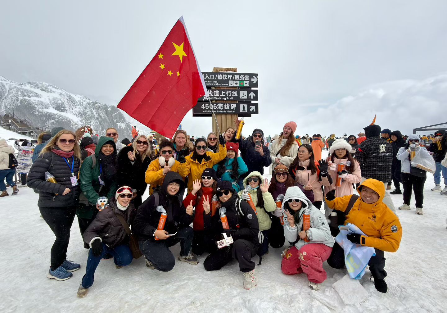 锦云旅客在玉龙雪山行程中的真实合影