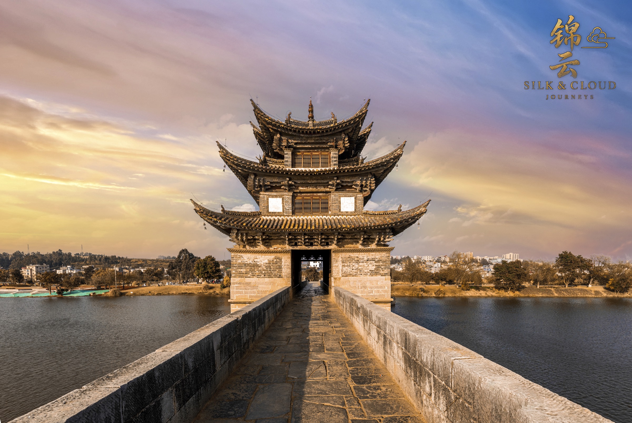 建水双龙桥与古桥风景